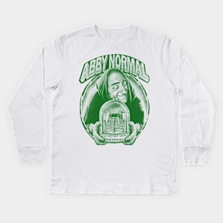 abby normal - green solid style Kids Long Sleeve T-Shirt